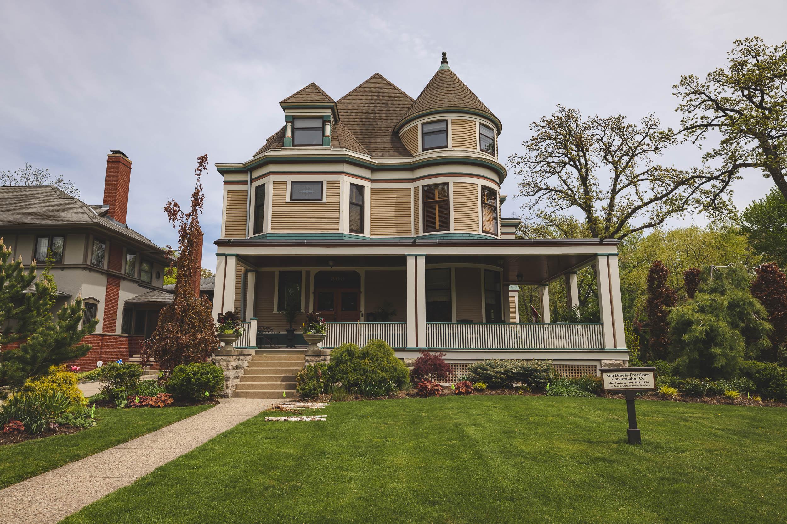 A home on the route of the architecture tour in Oak Park, IL