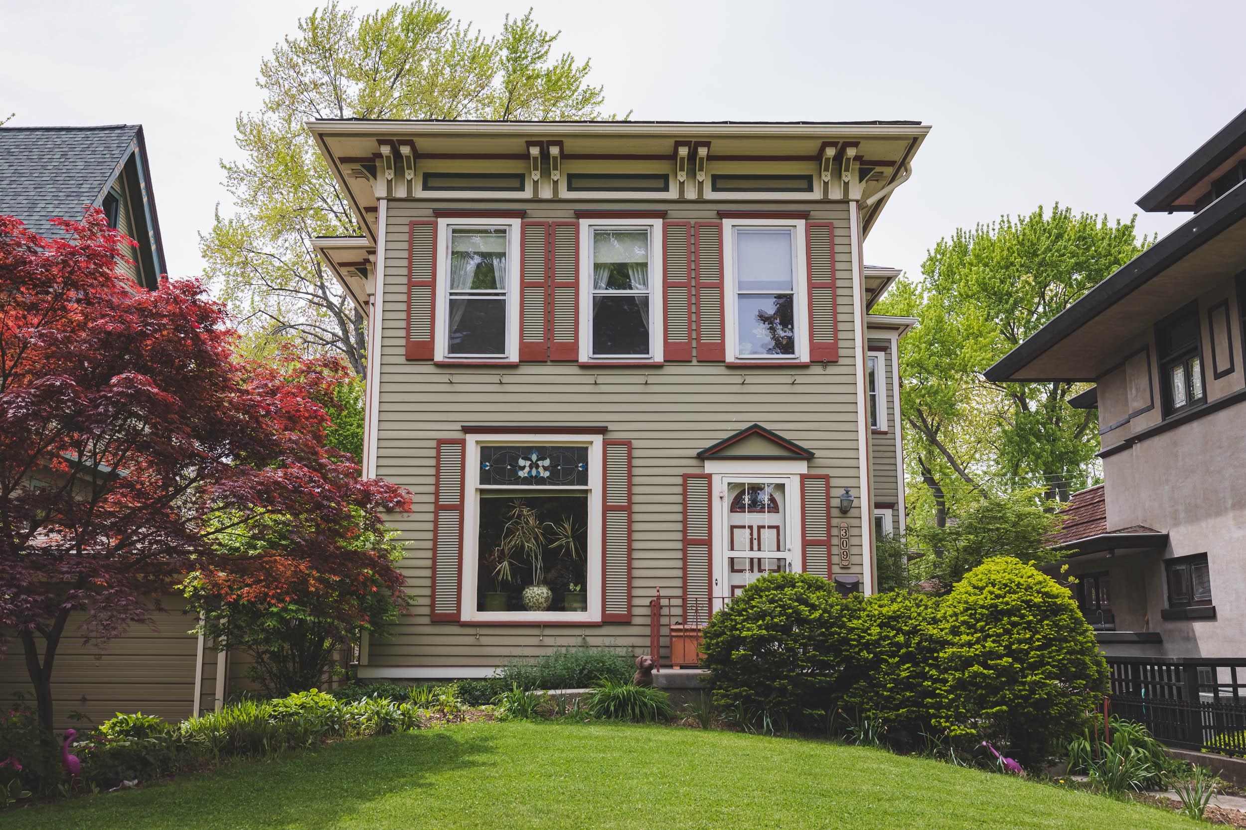 A home on the route of the architecture tour in Oak Park, IL