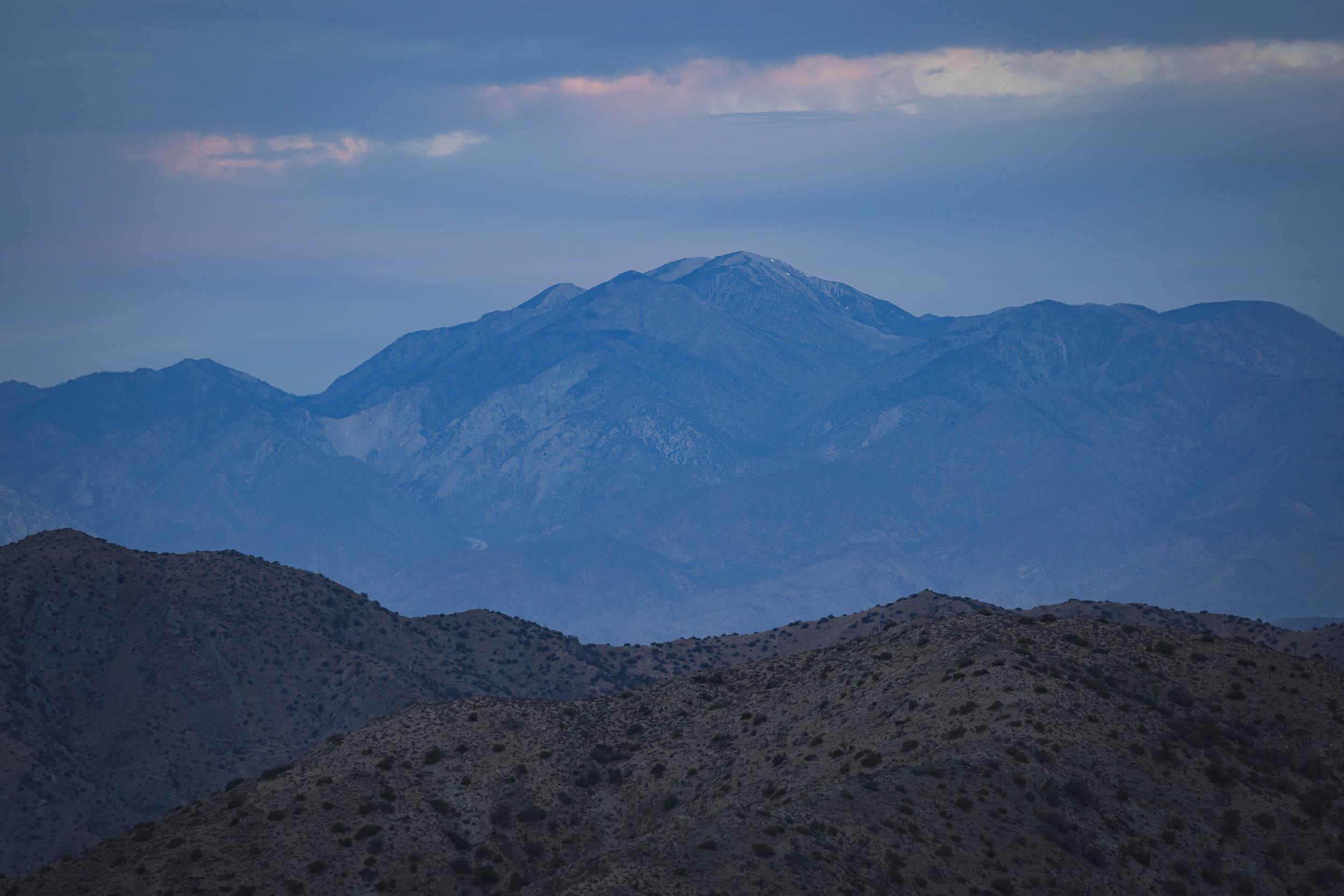 Mt. San Jacinto at daybreak from Key's View