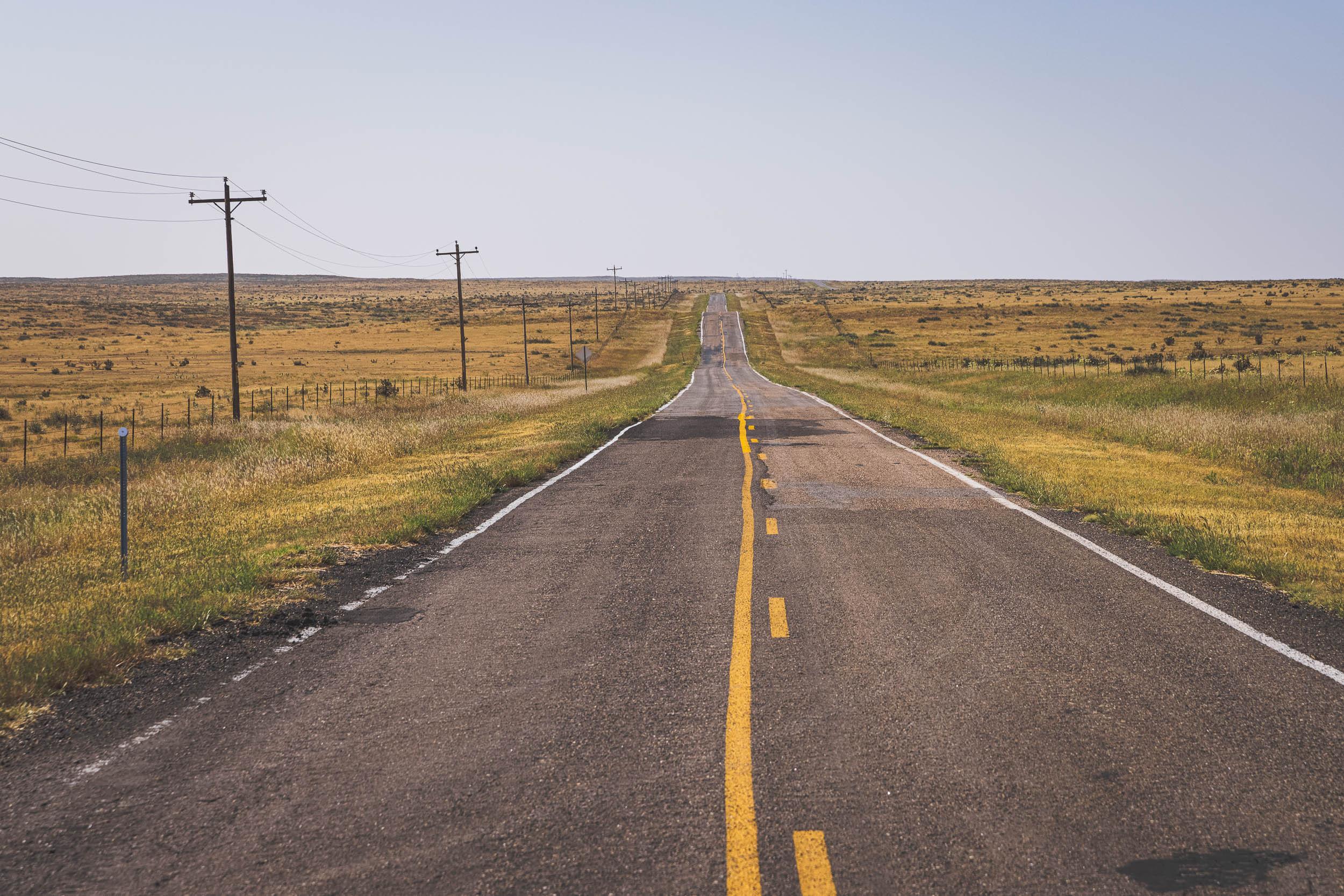 A road in rural Oklahoma