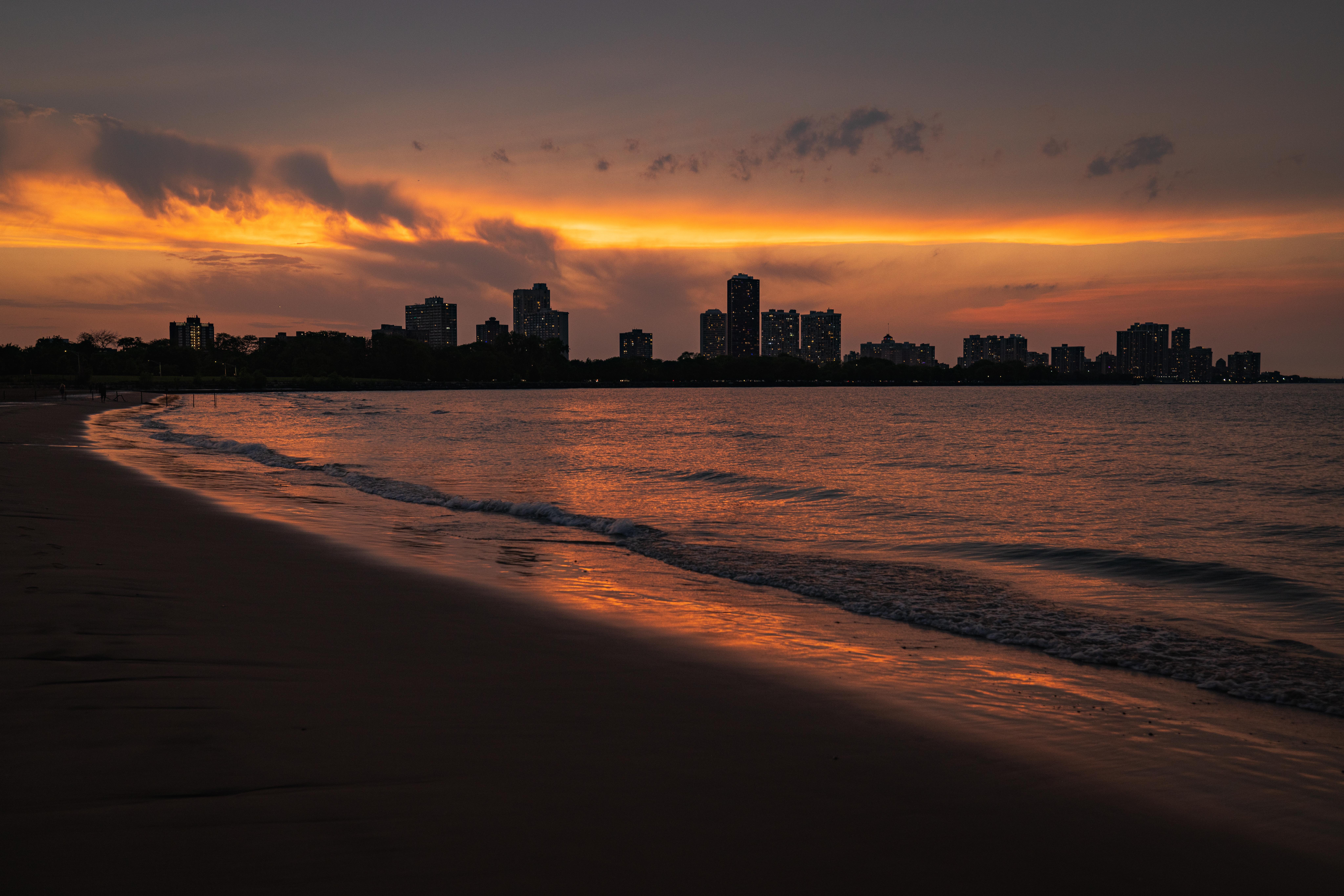 The full moon during a lunar eclipse, showing about half covered in shadow