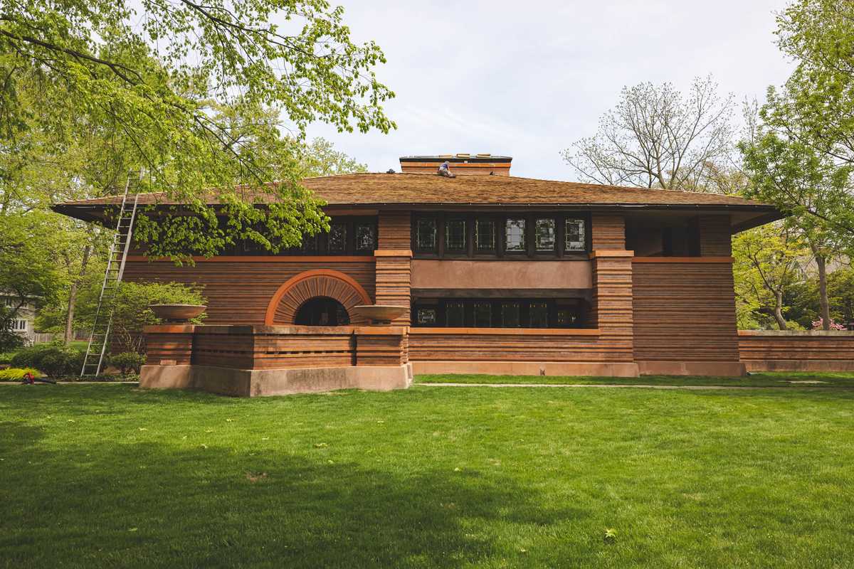 A home on the route of the architecture tour in Oak Park, IL