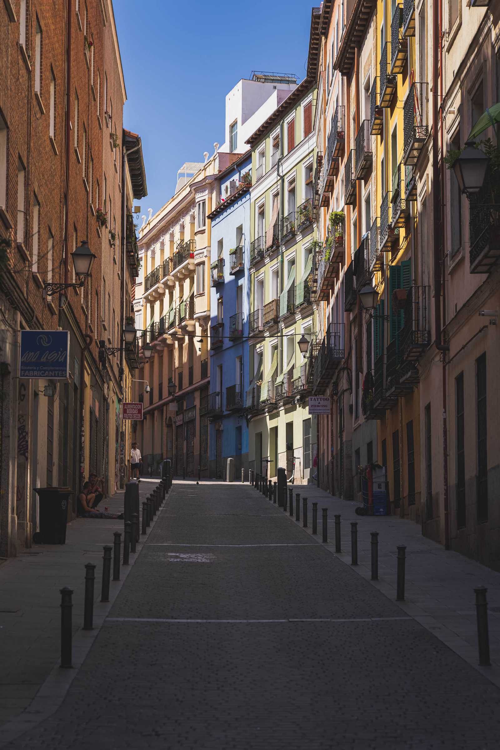 A street winding through Malasaña