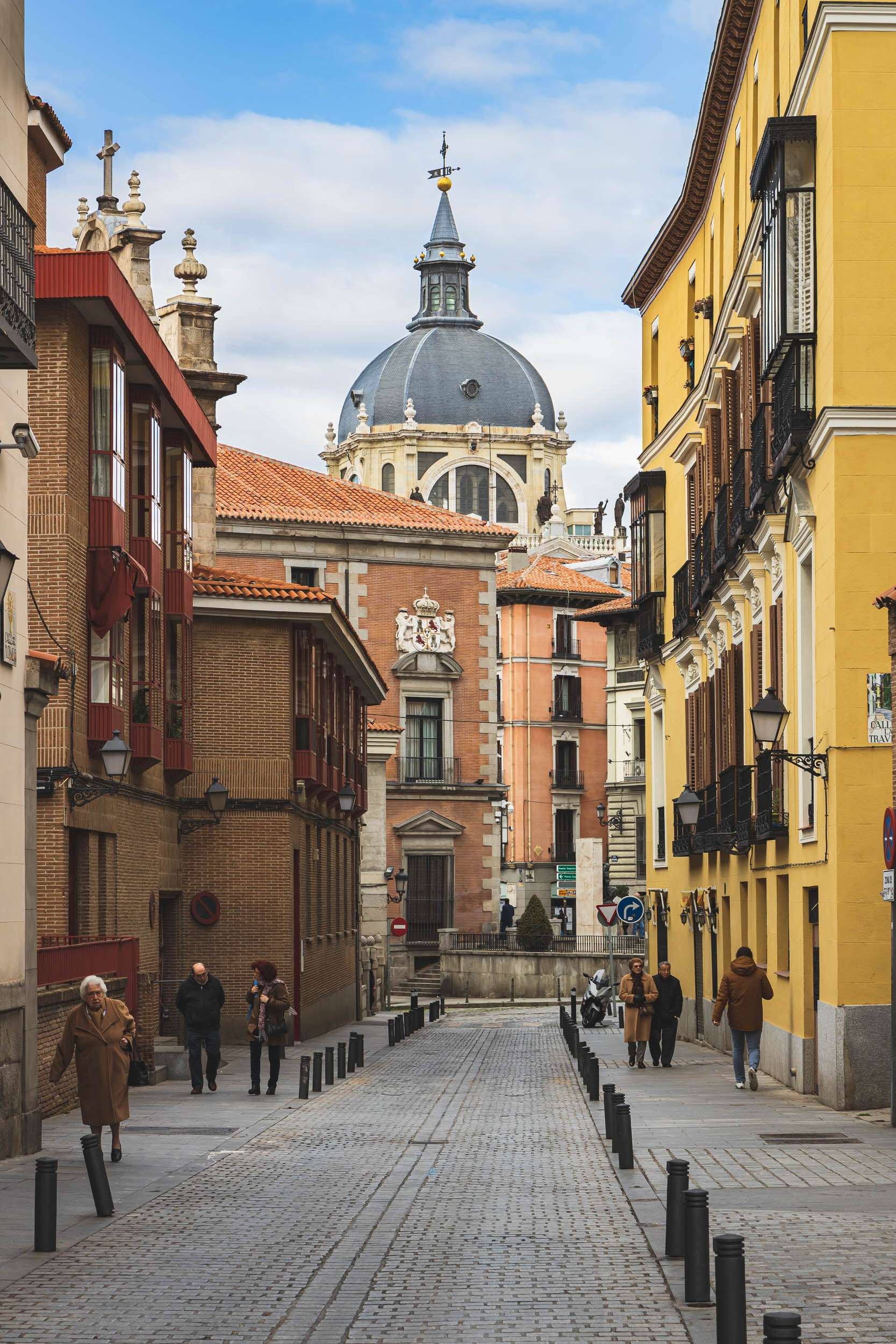 A street scene in Madrid, Spain