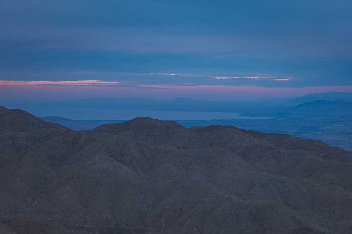 The Salton Sea at daybreak from Key's View